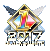2017 BLACK OR WHITE 1位バッジ