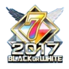 2017 BLACK OR WHITE 7位バッジ